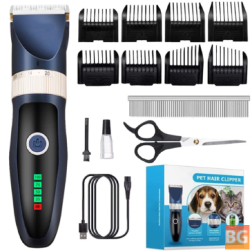 Pet Grooming Clippers Set for Dog Cat Hair Trimmer