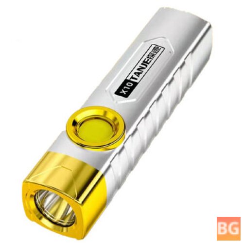 TANJE X10 USB LED Flashlight with COB Side Light
