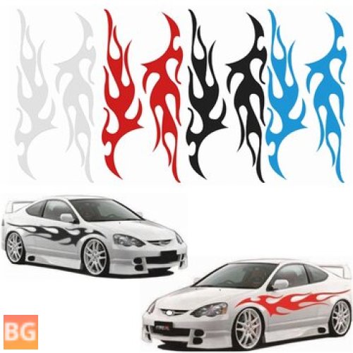 Flame Stickers - Graphic Decal - 12 x 48 Inch