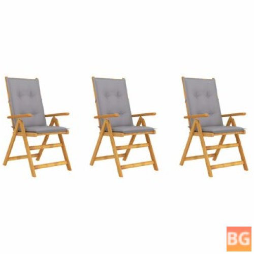3-Piece Garden Chair Set with Cushions