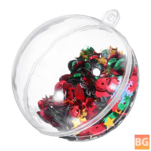 5.5CM Christmas Ball with Transparent Sequin