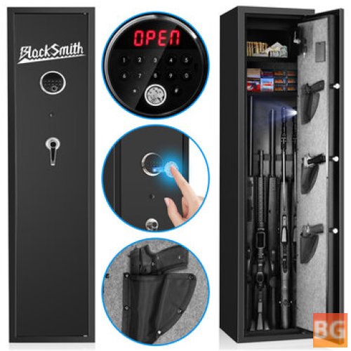 5-In-1 Pistol Safe with Shelf and Quick Access Doors