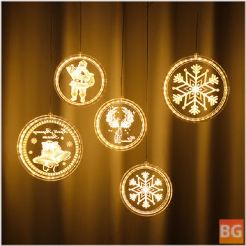 USB Window Hanging Santa Claus with LED String Fairy Light