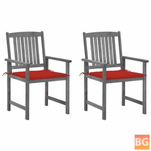 Director's Chairs with Cushions - Gray