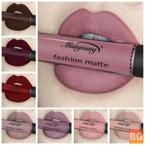 Missyoung Matte Lip Gloss Lipstick - Long Lasting Liquid Cosmetics