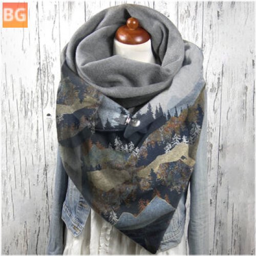 Mountain Treetop Print Pattern soft personality scarf for women