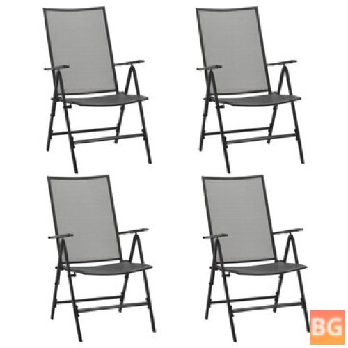 4-Piece Mesh Chairs with Steel Arms and Legs