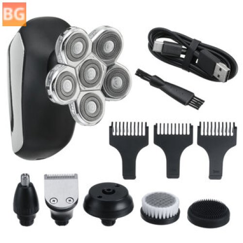 5 In 1 Rotary Electric Shaver - Bald Head Shaver, Beard Trimmer, Trimmer, and Shaver