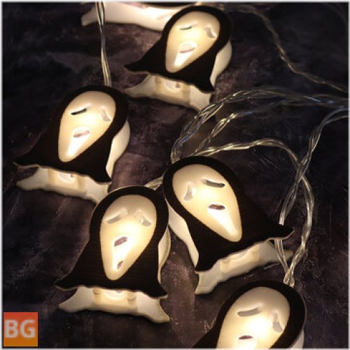 Halloween Garland with LED Light - Ghost Skull