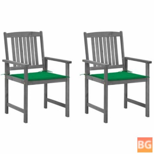 Director's Chairs with Cushions 2 pcs Gray Add-On