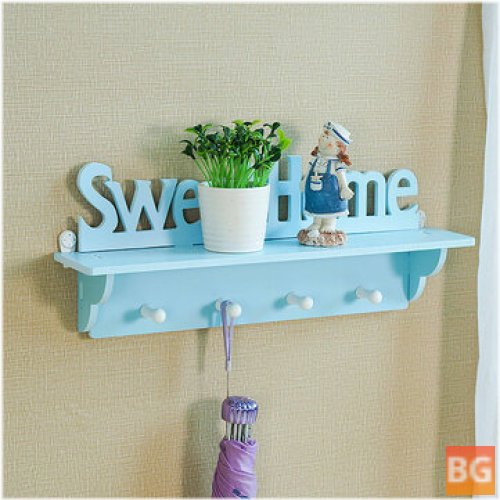 Rose Hook Wall Shelf Coat Rack