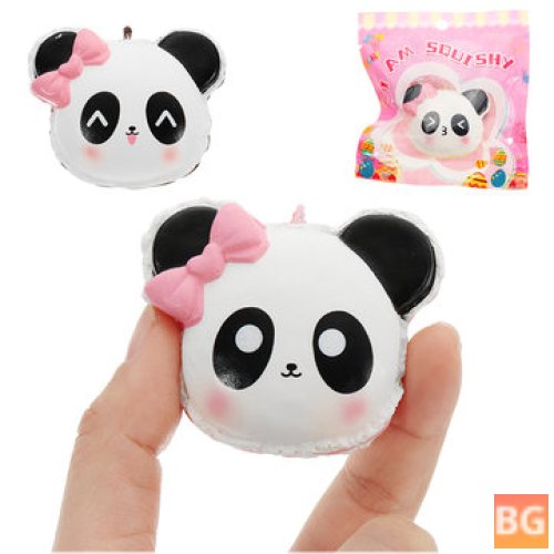 Squishy Panda Face Head Soft Toy 14.5cm Slow Rising