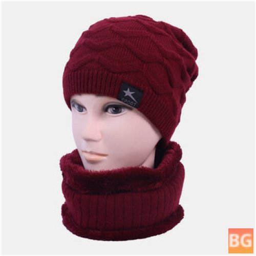Women's Wool 2PCS Beanie hat with ear protection