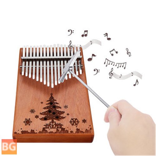 Peachwood Kalimba - 17 Keys Finger Piano with Tuning Hammer