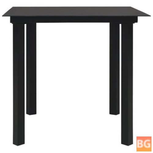 Garden Dining Table - Black 31.5