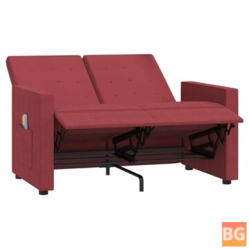 Wine Red Chair with 2 Seats