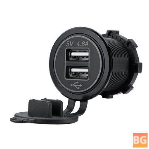 Dual Port Car Charger with LCD Display for Universal Phone Charging