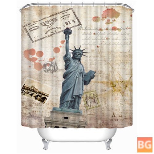 Completely Polyester Shower Curtain with Hocks