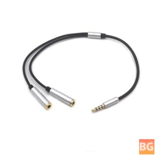 One-Point-Two Audio Cable with Drag and Two Headphones