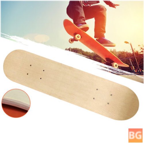 7-Layer Maple DIY Skateboard - White