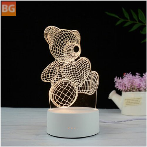 3D LED Table Night Light with Remote Control