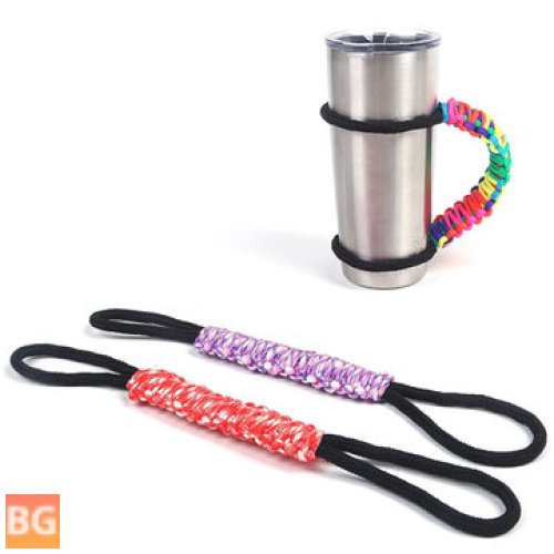 Tumbler with Water Bottle Holder and Rope Survival String
