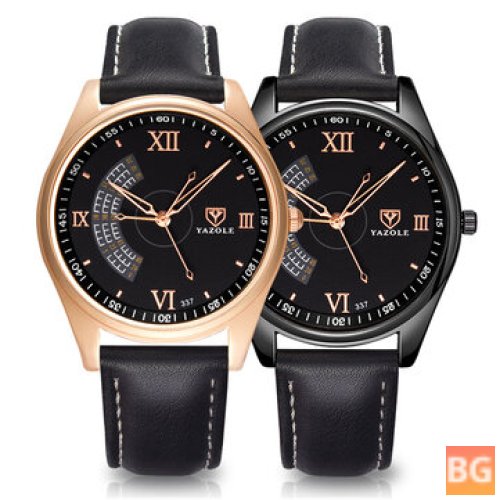 PU Leather Strap for AZOLE 337 Business Casual Watch