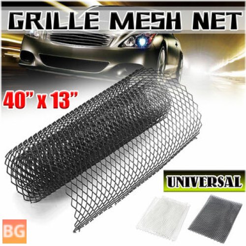 Black/Silver Aluminum Car Vehicle Grille Net Mesh Grill Section with Black/Silver Body