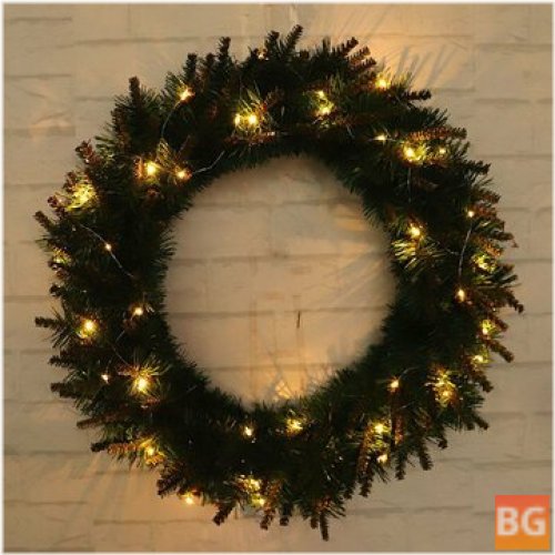LED Light Christmas Wreath Tree Door Garland - Wall Hanging
