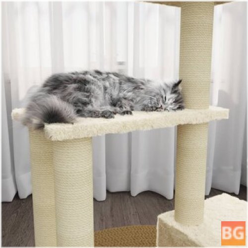 Cat furniture 71 cm cream-colored scratching post