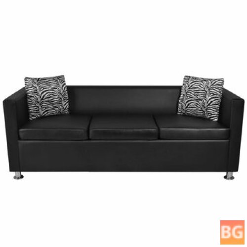 Black Sofa with Artificial Leather