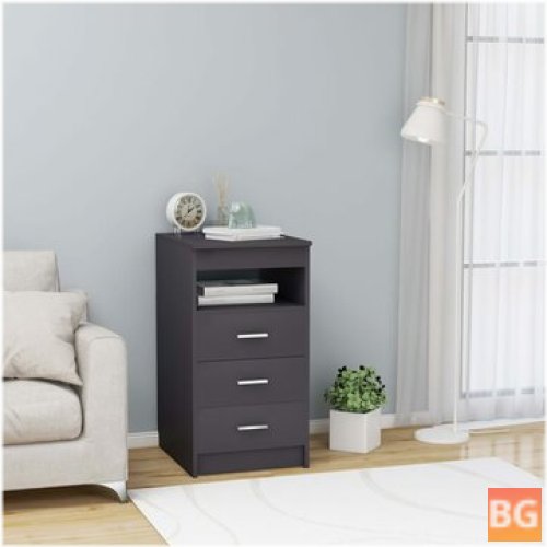 Gray Drawer Cabinet with 15.7