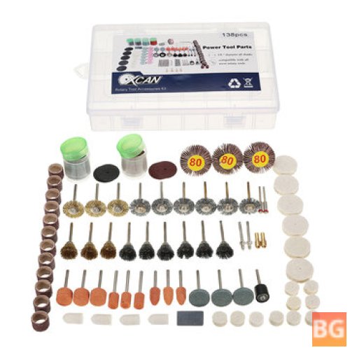 133pc Rotary Tool Kit for Grinding, Polishing, and Drilling with Dremel Compatibility