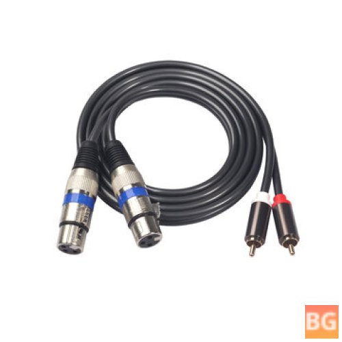 2 RCA Male to XLR Female Audio Cable Patch Cable for Amplifier Mixer Microphone