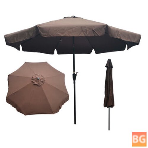 10ft Round Patio Umbrella with Crank and Tilt for Outdoor Shade