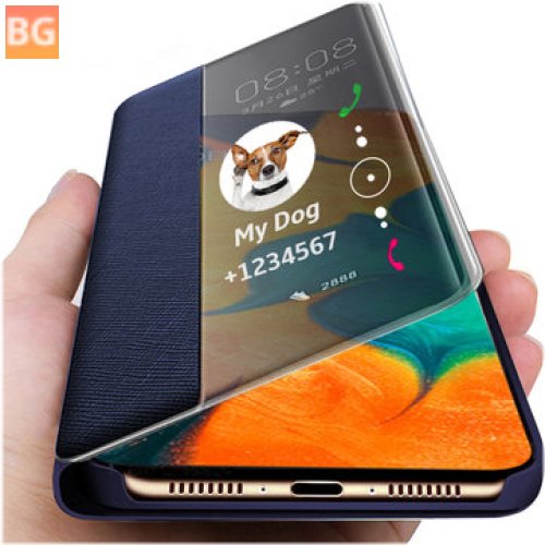 Smart Sleep Window View Stand for Samsung Galaxy S10/S10+, Flip Protective Case