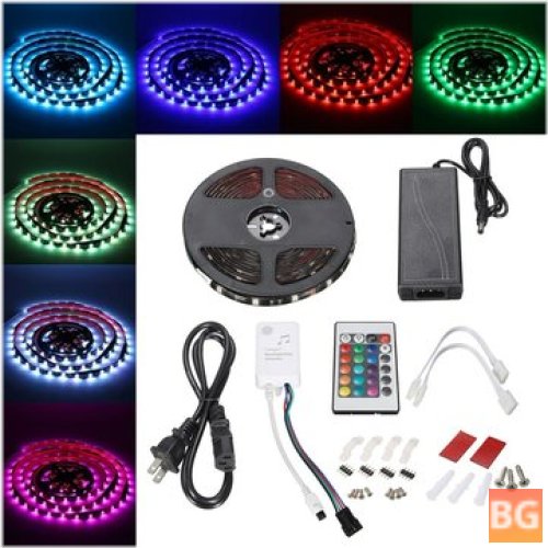 RGB Strip Light with Power Supply and 24keys Remote Control