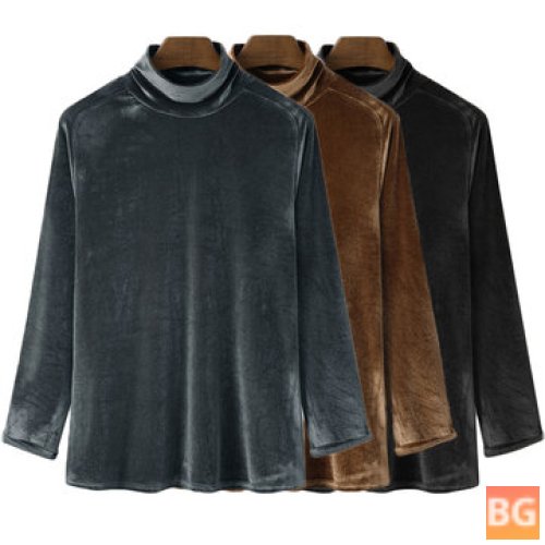 Mens T-Shirt with Long Sleeve Muscle Clothes - Autumn Winter Warm