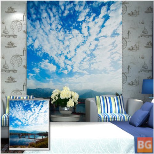 Print Painting Background for Window - Blue Sky Roller Shutters