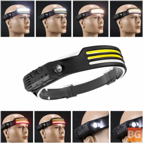 Multi-Function COB LED Headlamp with Wave Induction