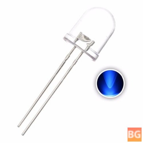 Blue LED Diode Kit - 50pcs, 10mm, 2Pin, Water Clear, DIY Electronic Component