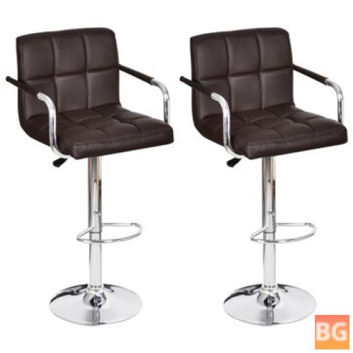 Brown Faux Leather Task Stools