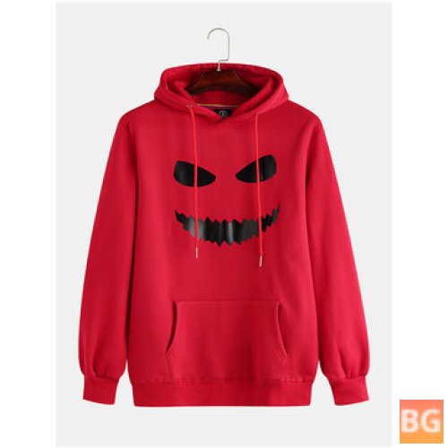 Halloween Mens Pumpkin Printing Hoodie Overheand Casual Sweatshirt