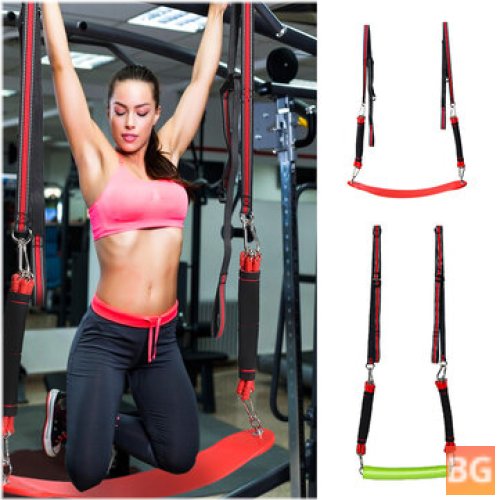Tennis belt with auxiliary resistance and band for horizontal pull up