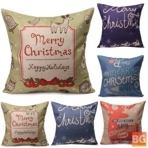 Christmas Throw Pillow Case - Square Sofa Cushion Cover
