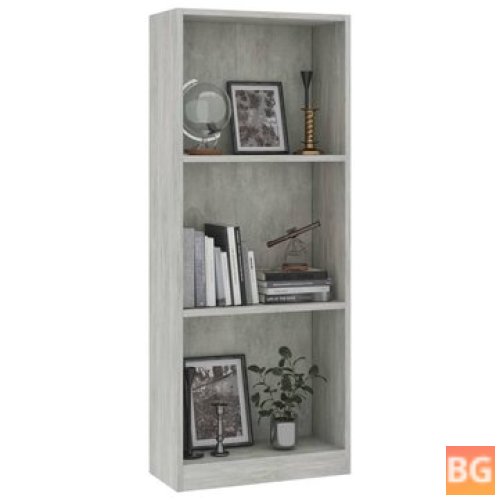 Gray Book Cabinet with Three Tiers - 15.7