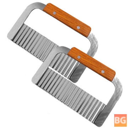 Knife Set - Kitchen Stainless Steel Crinkle Cutters - French Fry Slicer - Vegetable Salad Cutter - Chopping Tool
