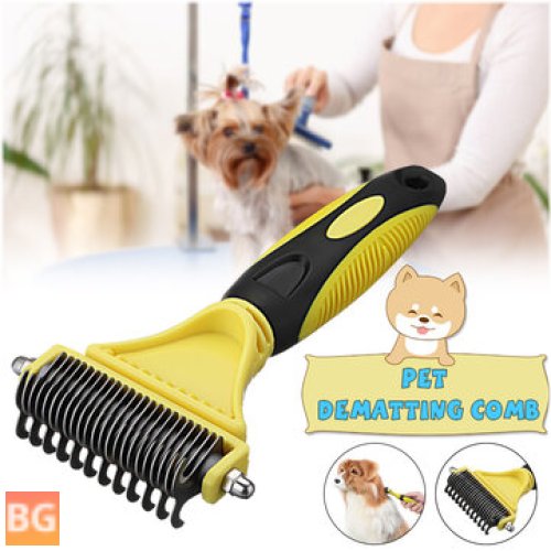 Dual-sided Pet Grooming Comb with 12/23 Blades