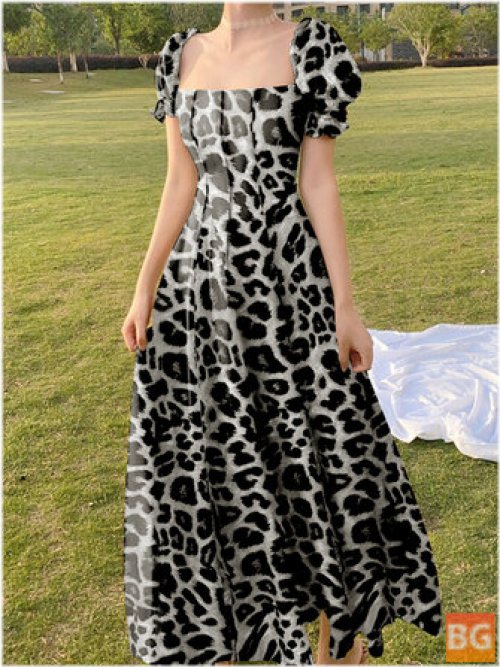 Leopard Swing Maxi Dress