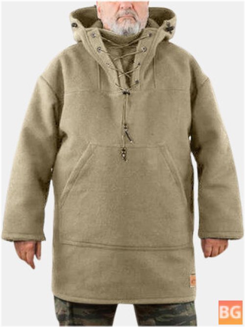 Mens Solid Color Hoodie Snoods